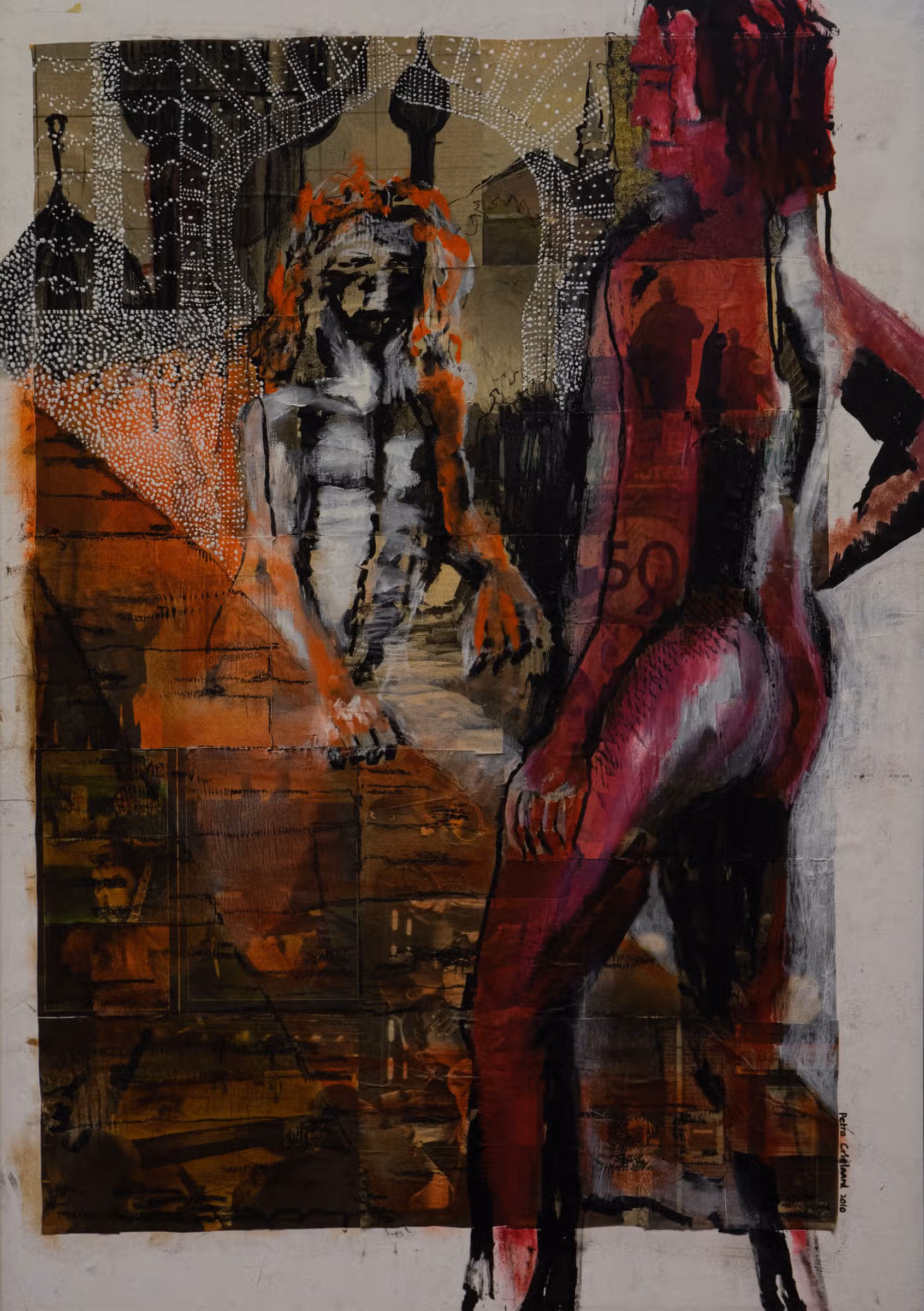 Model Egypte/sfinx oranje/zwart